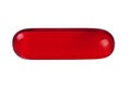 Red pill close up isolated