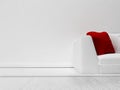 Red pillow on the sofa Royalty Free Stock Photo