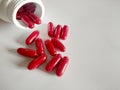 Red Pills Vitamin Red Pills Red on a warm white, clean look Vitamin B