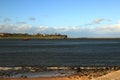 Pilot cutter in the mouth of river Tyne Royalty Free Stock Photo