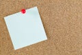 Red pin on post-it note Royalty Free Stock Photo