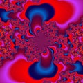 Red pink blue fractal geometries lines contrasts lines, texture and background Royalty Free Stock Photo