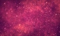 Red pink bright saturated space background with many stars and grunge texture. Stylish background for the design of banners, cards Royalty Free Stock Photo