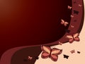 Red pink butterfly background