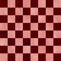 Red and pink checkered chess board background. Polished marbled stone textured squares. Seamless.