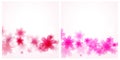 Red pink cherry blossom with bokeh effect spring background vector illustration. Royalty Free Stock Photo