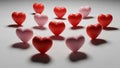 Heart has a smooth, shiny texture and casts a soft shadow, indicati Royalty Free Stock Photo