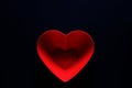 Red and pink hearts on black background, Valentine`s day, advertising banner Royalty Free Stock Photo