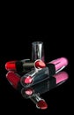 Red and Pink Lipstick Tube for Colorful Glamour Beauty Look