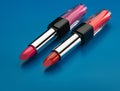 Red and Pink Lipstick Tube for Colorful Glamour Beauty Look