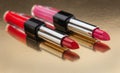 Red and Pink Lipstick Tube for Colorful Glamour Beauty Look