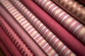 Red and Pink Luxury Fabric Textiles Royalty Free Stock Photo