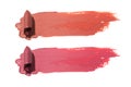 red pink rose lipstick wax material texture of makeup cosmetic color pallete