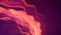 red and pink shining winking volumetric shapes - abstract 3D rendering