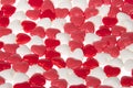 Red pink and white hard candy hearts Royalty Free Stock Photo