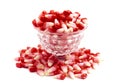 Red Pink and White Valentines Day Candy Corn on a White Background Royalty Free Stock Photo