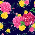 Red,pink and yellow roses Royalty Free Stock Photo