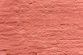 Red pinted Wall Background. Old Grungy Brick Wall Horizontal Texture. Brickwall Retro Brown Grunge Backdrop Royalty Free Stock Photo