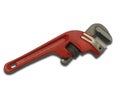 Red pipe wrench Royalty Free Stock Photo