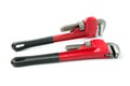 Red pipe wrench Royalty Free Stock Photo