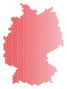 Red Dotted Germany Map