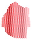 Red Dotted Swaziland Map