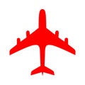red plane over white background Royalty Free Stock Photo
