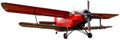 Red agricultural plane against white background Royalty Free Stock Photo