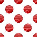 Red Planet Flat Icon Seamless Pattern Royalty Free Stock Photo