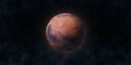 Red planet Mars. Astronomy and science concept. Elements of this image furnished by NASA Royalty Free Stock Photo