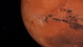 Red planet Mars. Space exploration