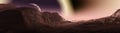 Red planet, panoramic landscape of Mars Royalty Free Stock Photo