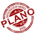 Plano Texas stamp with white background