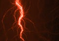 Red plasma lightning Royalty Free Stock Photo