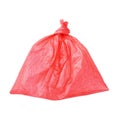 red plastic bag isolated on white Royalty Free Stock Photo