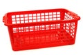 Red plastic basket