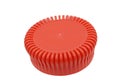 Red plastic bottle cap isolated on white Royalty Free Stock Photo