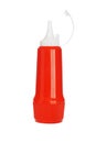 Red Plastic Bottle of Ketchup Royalty Free Stock Photo