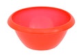 Red plastic bowl Royalty Free Stock Photo