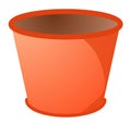 Red plastic bucket Royalty Free Stock Photo