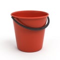 Red plastic bucket