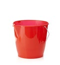 Red plastic bucket Royalty Free Stock Photo