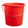 red plastic bucket Royalty Free Stock Photo