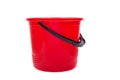 Red plastic bucket Royalty Free Stock Photo