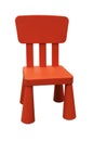 Red plastic children chair