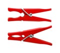 Red plastic clothespin Royalty Free Stock Photo