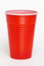 Red plastic cup Royalty Free Stock Photo