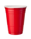 Red Plastic Cup with clipping path Royalty Free Stock Photo