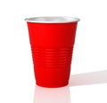 Red plastic cup. Royalty Free Stock Photo