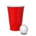 Red plastic cup Royalty Free Stock Photo